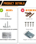 Comparison of Stainless Steel No 8 Wood And Sheet Metal Screws Kit 200 Pc Assortment Phillips Drive 304 Marine Grade with others