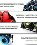 Two Seater Go Kart For Adults And Kids, Off Road 4-Stroke Engine, ergonomic steering wheel, 2-person leather seat, all-terrain tires