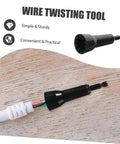 Beast Mode Automatic Wire Stripper For Electric Cable Gauge Quick Connector Socket Rotator Drill Attachment Tool Rapid Crimping; wire twisting tool detail on wood surface.