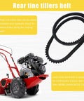 Reverse Drive Belt 24995 Replacement For Rear Tine Tillers with tiller and belt, compatible with models 29702 24598, size 10mm x 812mm
