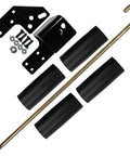 Stamped Deck Striping Kit For 42 50 And 54 Inch Mower Decks ZT1 Ultima 42 Easy Install with metal brackets and black rollers