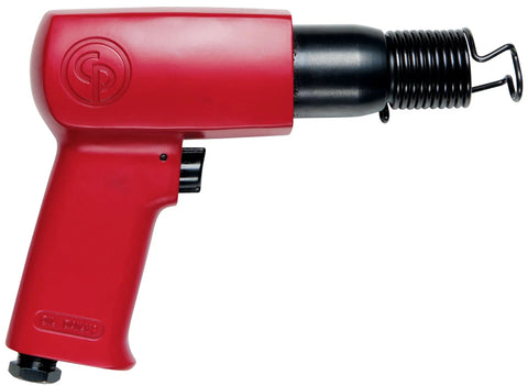 Red air hammer 0.401 inch round shank, 2.64 inch stroke, 0.75 inch bore, 3000 blows per minute, for metal cutting and shaping