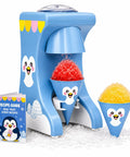 Totally Legit Penguin Shaved Ice Maker For Home And Kids Chills Out Summer Parties By Turning Regular Ice Cubes Into Silky Snow Cones Without Pre Freezing For Easy Weekends with two cones of shaved ice