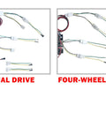 24V DIY Wiring Harness Kit For Kid Ride On Toys with 2WD and 4WD wiring setup