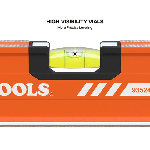 Knockout 3 Piece Level Set With 8 Inch Torpedo And 24 48 Inch Box Levels Featuring Rare Earth Magnets Strong Grip Aluminum Frame High Vis Vials V Groove Design For Serious Diy And Tradesman Jobs