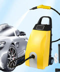Powerful 3000W Steam Cleaner With 3.5L Tank And High Pressure For Home And Car Deep Cleaning Quick 40 Second Heat Up features yellow design and accessories.