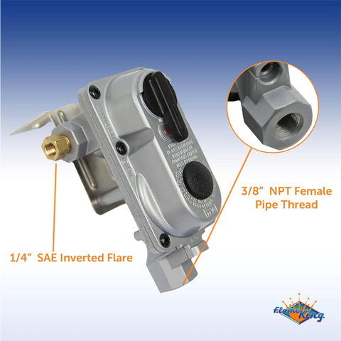 2-Stage Auto Changeover Propane Regulator With 12-Inch Pigtails For RVs Vans And Trailers Seamless Primary To Reserve Tank Switch