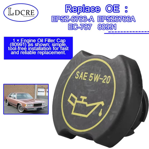 Drop In Engine Oil Filler Cap Replacement For Ford Lincoln Mercury SUVs And Trucks Fits F250 F350 F450 E150 E250 E350