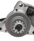 Universal 3 Bolt Electric Starter Motor for 50cc Through 125cc Dirt Bikes Pit Bikes ATVs and Go Karts, close-up of 12-tooth gear