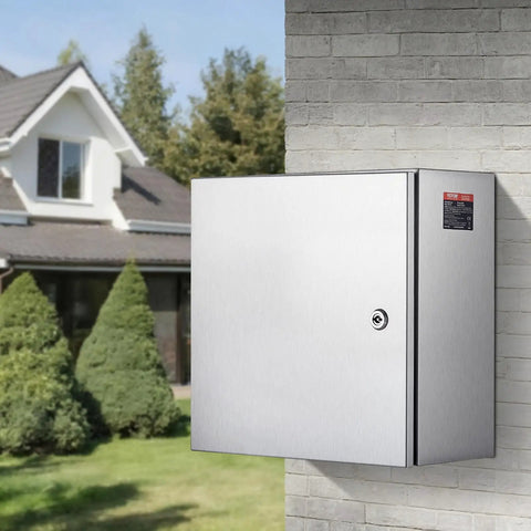 Heavy Duty Stainless Steel Electrical Enclosure Box 12x8x6 Built Tough As Nails Wall Mounted IP66 Weatherproof NEMA Outdoor Cabinet