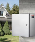 Stainless Steel Electrical Enclosure Box 16x16x8 Inch, 304 Grade Weatherproof IP65 Wall Mount Cabinet installed outdoors