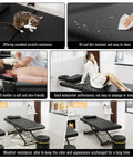 Dolonm Heavy Duty Electric Massage Table With Adjustable Lift And Backrest, features soft PU leather and waterproof surface.