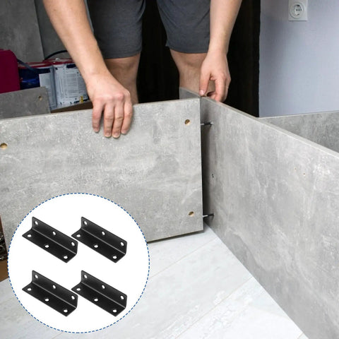 Installing shelving with Stainless Steel 90 Degree Corner Braces L Shaped Brackets With Screw Holes 4 Pack Heavy Duty