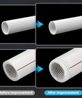 Dual Function PVC Pipe Threader Kit For Internal And External Threading In One Half Inch Three Quarter Inch And One Inch Pipes Go To Tool For Quick Plumbing Repairs And DIY Projects shown improving pipe threads