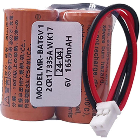 Six Volt 1650mAh Beefy Lithium Backup Battery Pack For MR J4 Servo CNC PLC Memory And Alarm Backup Power 2CR17335A WK17