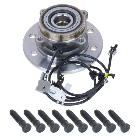Front Left Wheel Bearing And Hub Assembly Direct Fit For 1998 To 1999 Dodge Ram 3500, includes bolts and detailed assembly.