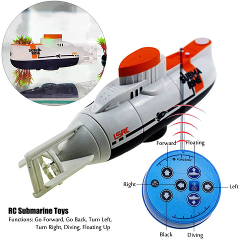 Close-up of Super Cool RC Submarine Toy For Surface And Deep Water Diving, featuring control buttons and detailed design.