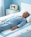 Top Shelf Super Absorbent Disposable Adult Bed Pads, Extra Large Heavy Duty Incontinence Underpads on bed, 36 x 54 inch size.