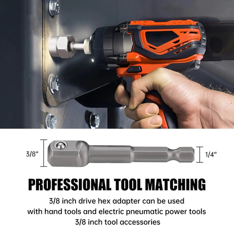 14 Piece Bolt Extractor Set For Stripped Rusted And Damaged Bolts With Hex Drive - adapter in electric tool use