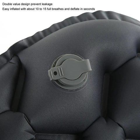 Inflatable Camping Sleeping Pad With Pillow For Backpacking Damp Proof TPU Construction valve detail