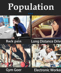 Collage showing individuals with back pain, long distance drivers, gym goers, and electronic workers using Adjustable Anti Static Wrist Strap 2 Pack For Men And Women, ESD Wristband To Balance Body Charges, Helps You Sleep Better, Electrostatic Discharge Prevention Bracelet, Comfortable Wrist Straps.