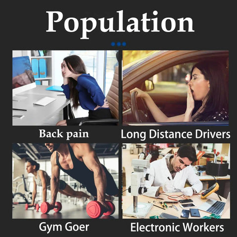 Collage showing individuals with back pain, long distance drivers, gym goers, and electronic workers using Adjustable Anti Static Wrist Strap 2 Pack For Men And Women, ESD Wristband To Balance Body Charges, Helps You Sleep Better, Electrostatic Discharge Prevention Bracelet, Comfortable Wrist Straps.