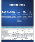 Heavy Duty Vane Rotary Air Cylinder Pneumatic Rotation Actuator Aluminum Alloy instruction sheet with specifications and angles.