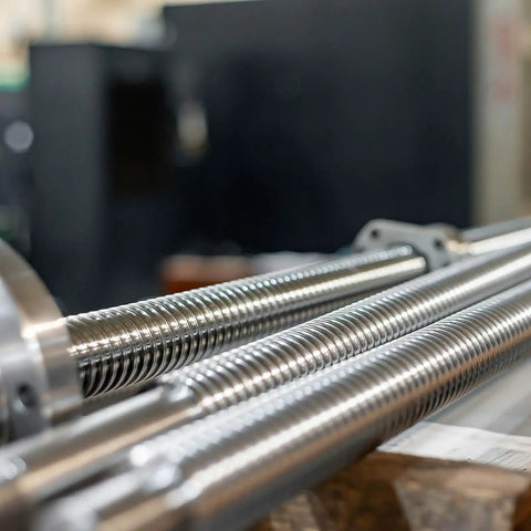 Close-up of Fully Threaded Rod M5 X 160mm with 0.8mm pitch in 304 stainless steel, showcasing detailed threading