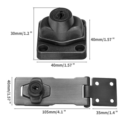 Heavy Duty 4 Inch Keyed Hasp Locks Lock It Down Tight, Built Like A Tank With Solid Zinc Alloy, Sleek Black Coating And Matching Keys For Sheds Barns Or Driveways Today