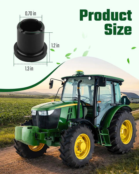 12 Pack Suspension Upper And Lower A Arm Control Lever Flanged Sleeve Bushings Direct Fit For John Deere Xuv 625i 825i 855d M Gator A2 A3 5e 6e 6d Utility Premium Grade Rubber with size details.