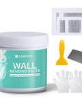 Drywall Repair Kit With 32 Oz Spackle Paste And Self Adhesive Metal Patches, Wall Patch Set For Holes Cracks And Gaps