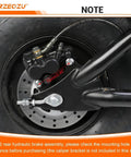 Mini Bike Rear Hydraulic Disc Brake Kit With Seven Eighths Inch Left Master Cylinder And Sixty Seven Inch Hose installed