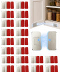 20 Pack Magnetic Cabinet Catches For Doors And Drawers Heavy Duty Neodymium Stainless Steel Latches installed on cabinet