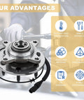 Pair Front Wheel Hub And Bearing Assemblies 515079 For 2005 To 2008 F150 4WD 6 Stud And 2006 To 2008 Mark LT Direct Replacement OEM Quality Heavy Duty Long Life
