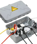 Large Outdoor Electrical Box With IP54 Weatherproof Cover 8 Cable Ports For Outlets Timers Extension Cords And Power Strips