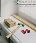 Non Slip Limit Cards 8 Piece Aluminum Alloy Table Clamp Set with hammer on windowsill