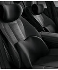 Ergonomic Car Lumbar Support Pillow And Neck Rest Kit For Mini John Cooper Works Electric 2025 2026 black seat cushions in car interior.