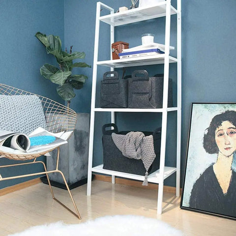 Hassle Free Big Time Foldable Cotton Storage Basket With Smooth Braided Handles Easy Slide Shelf Cube Tote For Closet Organization Car Trunks And Weekend Getaways on a white shelf with a grey throw.
