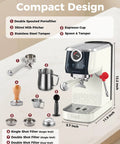 58mm Dual Boiler Espresso Machine Workhorse With Quick Milk Frothing PID NTC Temp Control 20 Bar ULKA Pump with accessories