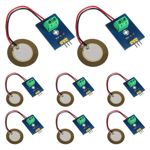 8 Pack Piezo Vibration Sensor Module Analog Ceramic Sensor For Arduino DIY Kit 3.3V 5V Compatible Piezoelectric Chip