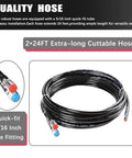 Hydraulic Steering Kit For Boats Up To 90HP With 24 Ft Hose System Pump And Cylinder No Helm Included, 24ft hose detail