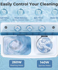 No Sweat Compact Twin Tub Washer And Spinner Combo Portable 20 Lb Heavy Duty Laundry Machine controls with wash timer and settings.