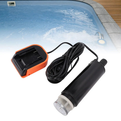Heavy Duty No Hassle Battery Powered Portable Sump Pump delivering 500 Gph flow and 16 foot lift with battery charger and cord.