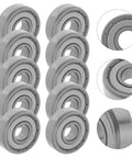 Silky Smooth 10 Pack Zz Miniature Deep Groove Ball Bearing With Double Shields For Roller Skates showing metal shielded bearings.