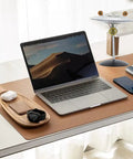 Lit LED Spaceship Model Kit For Display In One Thousandth Scale Lifelike Spaceship Ornament on desk with laptop