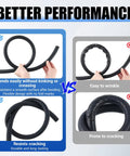 Grease Monkey Approved 3/4 Inch Car Heater Hose Delivering A Full Fifty Foot Run Of Premium Epdm Coolant Radiator Tubing Rated At Eighty Five Psi With Flexible Two Ply Design Built For Quick Shop Fixes And Smooth Highway Cruising, showing flexibility and durability comparisons.