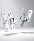 Two Pack Aluminum Barn Door Lock Hasp With Built In Padlock Hole Rust Resistant Gate Latch For Outdoor Sheds And Garages, silver finish.