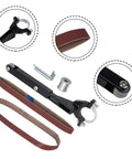 Top Shelf Six Piece Angle Grinder To Belt Sander Conversion Kit compatible with model 100 includes sandpaper and adapter wrench.