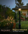 Dusk To Dawn Outdoor Post Light Hardwired 120V Aluminum Exterior Lantern With Pier Mount And Clear Glass Matte Black Finish