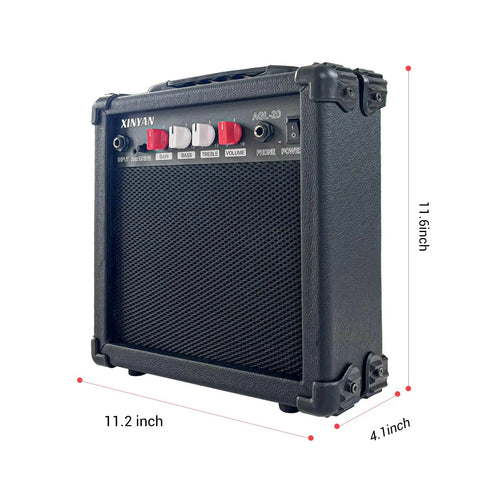 20 Watt Portable Electric Guitar Amp With Headphone Input And Aux Phone Audio Link Built In Gain Control Easy On The Go Practice